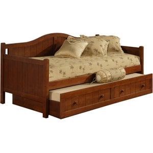 hillsdale staci wood daybed in cherry finish with trundle