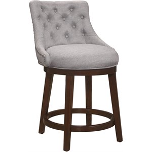 hillsdale furniture halbrooke wood swivel counter height stool in chocolate
