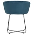 Hillsdale Furniture Marisol Metal Vanity Stool in Blue Fabric