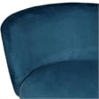 Hillsdale Furniture Marisol Metal Vanity Stool in Blue Fabric