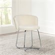 Hillsdale Furniture Marisol Metal Vanity Stool with White Fabric