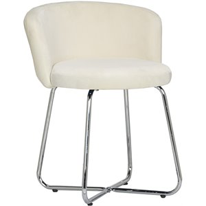 hillsdale furniture marisol metal vanity stool off white fabric