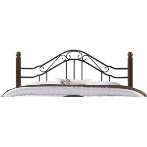 hillsdale madison metal poster spindle headboard in textured black
