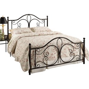 hillsdale milwaukee traditional metal bed in antique brown