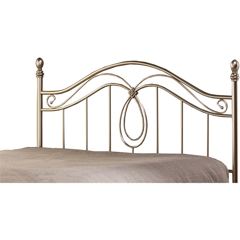 Hillsdale Milano Full Queen Metal Spindle Poster Headboard in Antique