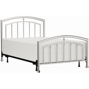hillsdale claudia metal double arched spindle bed in matte nickel