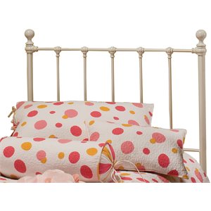 Hillsdale Molly Old Fashioned Twin Metal Spindle Headboard in White