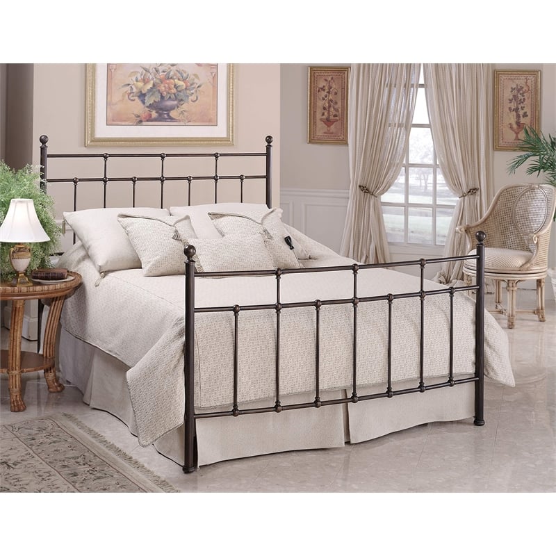 Hillsdale Providence Traditional Full Metal Spindle Bed in Antique Bronze