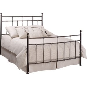 Hillsdale Providence Traditional Queen Metal Spindle Bed in Antique Bronze