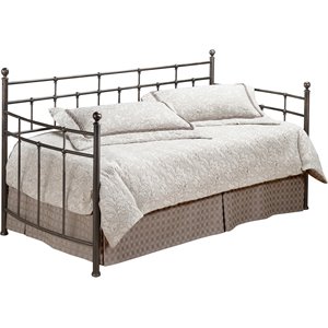 hillsdale providence metal spindle daybed with suspension deck in antique bronze