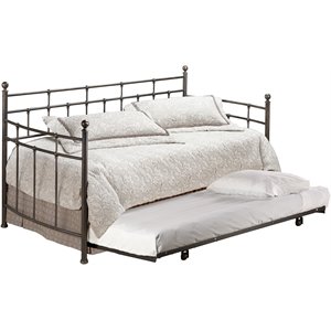 hillsdale providence metal spindle daybed with suspension deck in antique bronze