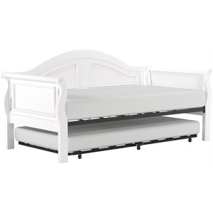 hillsdale furniture bedford complete wood twin-size daybed with trundle white