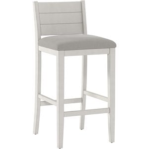 hillsdale furniture fowler wood bar height stool in sea white