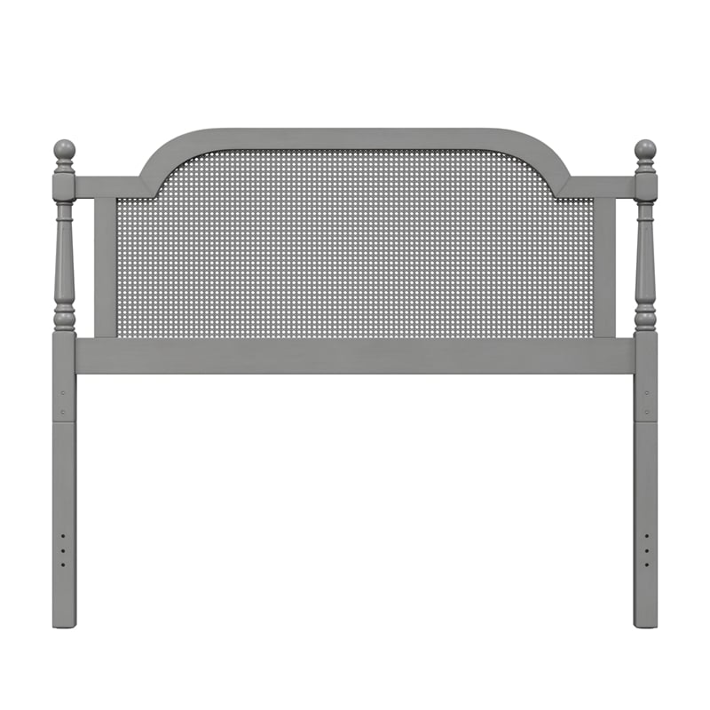 Hillsdale Furniture Melanie Wood and Cane Queen Headboard WO Frame French Gray