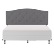 Living Essentials by Hillsdale Provence Upholstered Arch FL/QN HB Gray Fabric
