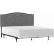 Living Essentials by Hillsdale Provence Upholstered Arch FL/QN HB Gray Fabric