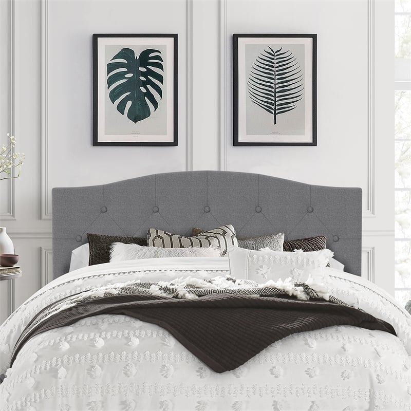 Living Essentials by Hillsdale Provence Uphol KG/Cal KG HB Glacier Gray Fabric