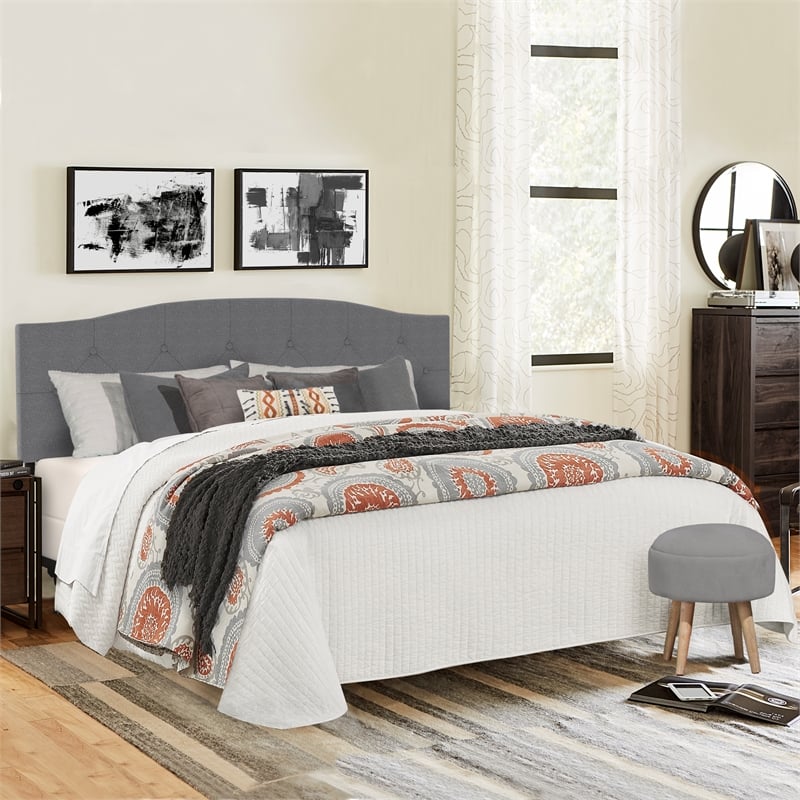 Living Essentials by Hillsdale Provence Uphol KG/Cal KG HB Glacier Gray Fabric