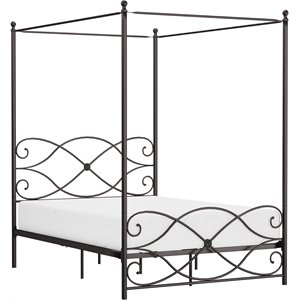 hillsdale furniture kensie metal full canopy bed oiled bronze