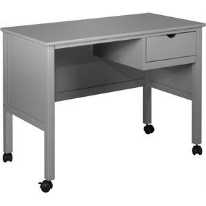 hillsdale kids and teen schoolhouse 4.0 wood 1 drawer desk gray