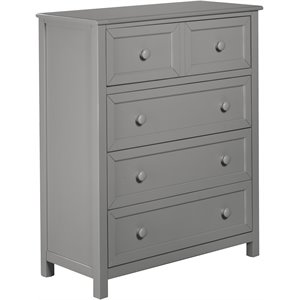 Hillsdale Kids and Teen Schoolhouse 4.0 Wood 4 Drawer Chest Gray