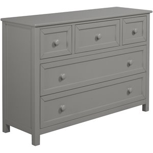 hillsdale kids and teen schoolhouse 4.0 wood dresser with 5 drawers gray