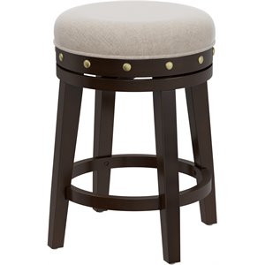hillsdale furniture benard backless swivel wood counter height stool deep brown