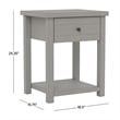 Living Essentials by Hillsdale Harmony Wood Accent Table in Gray