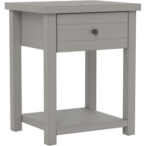 living essentials by hillsdale harmony wood accent table in gray