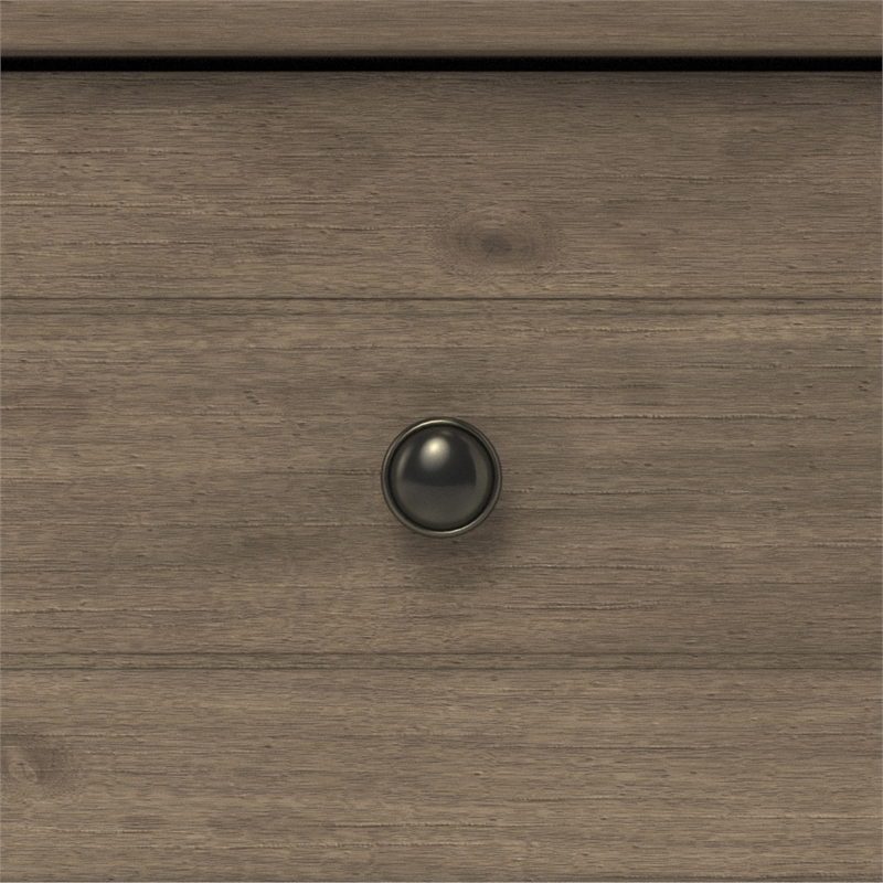 Living Essentials by Hillsdale Harmony Wood Accent Table in Knotty Gray Oak