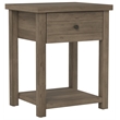 Living Essentials by Hillsdale Harmony Wood Accent Table in Knotty Gray Oak