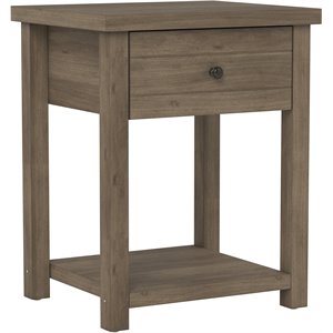 Living Essentials by Hillsdale Harmony Wood Accent Table in Knotty Gray Oak