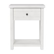 Living Essentials by Hillsdale Harmony Wood Accent Table in Matte White