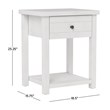 Living Essentials by Hillsdale Harmony Wood Accent Table in Matte White