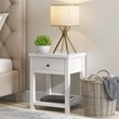 Living Essentials by Hillsdale Harmony Wood Accent Table in Matte White