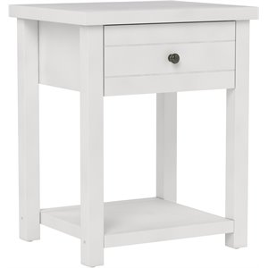 Living Essentials by Hillsdale Harmony Wood Accent Table in Matte White