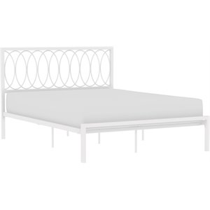 hillsdale furniture naomi queen metal bed in white
