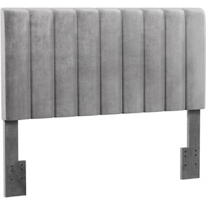 Hillsdale Furniture Crestone Upholstered Full/Queen Headboard in Gray Fabric