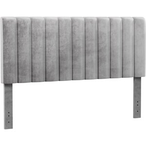 hillsdale furniture crestone upholstered king headboard in gray fabric