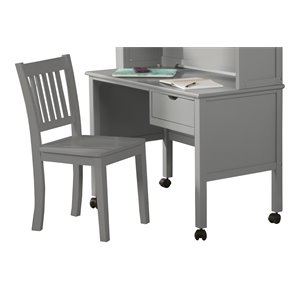 hillsdale schoolhouse 4.0 contemporary wood desk and chair in gray
