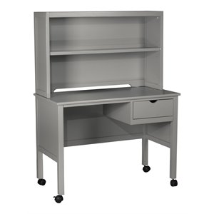 hillsdale schoolhouse 4.0 contemporary wood desk and hutch in gray