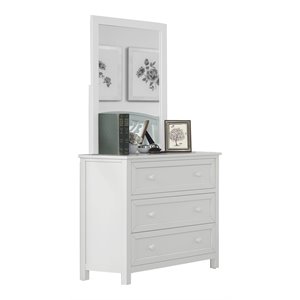 hillsdale schoolhouse 4.0 contemporary wood chest and mirror in white