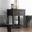 Hillsdale Harmony Storage Farmhouse Wood Accent Table in Black