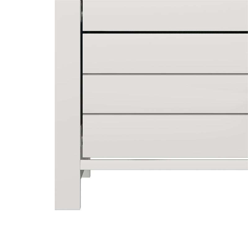 Hillsdale Harmony 6-Drawer Coastal Wood Bedroom Dresser in White