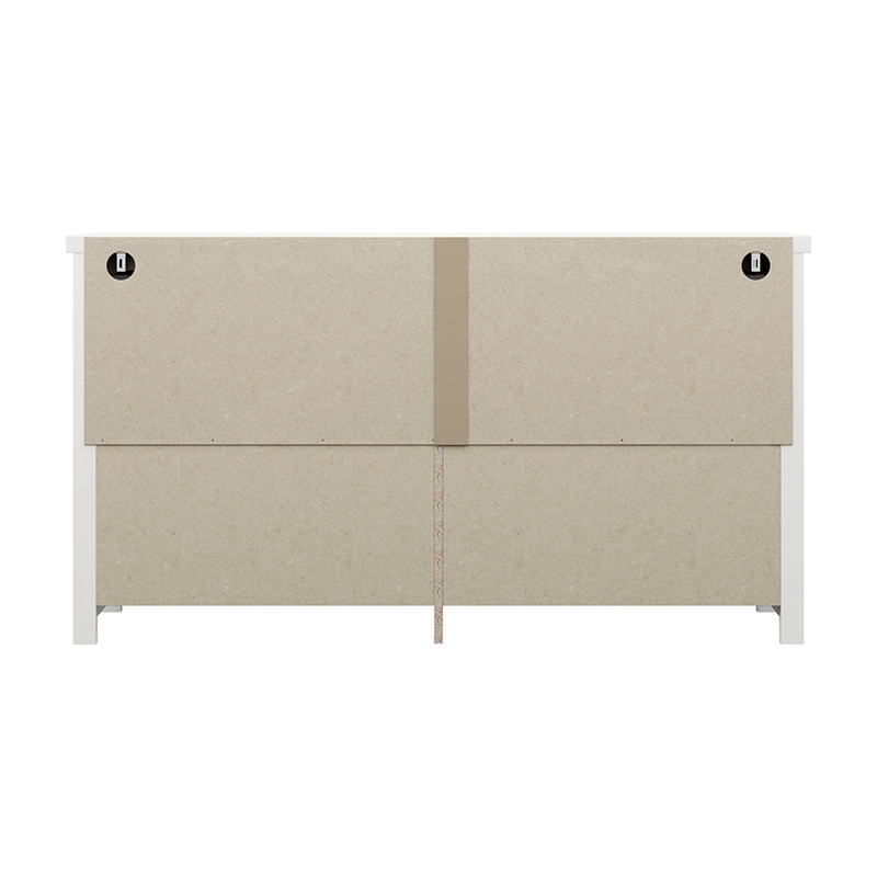 Hillsdale Harmony 6-Drawer Coastal Wood Bedroom Dresser in White