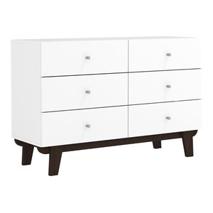 Hillsdale Kincaid 6-Drawer Modern Wood Dresser in Matte White