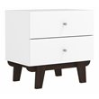 Hillsdale Kincaid 2-Drawer Modern Wood Nightstand in Matte White