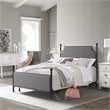 Hillsdale McArthur Transitional Metal/Fabric Queen Bed in Black