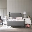 Hillsdale McArthur Transitional Metal/Fabric Queen Bed in Black