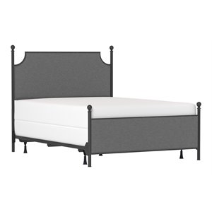 Hillsdale McArthur Transitional Metal/Fabric Queen Bed in Black